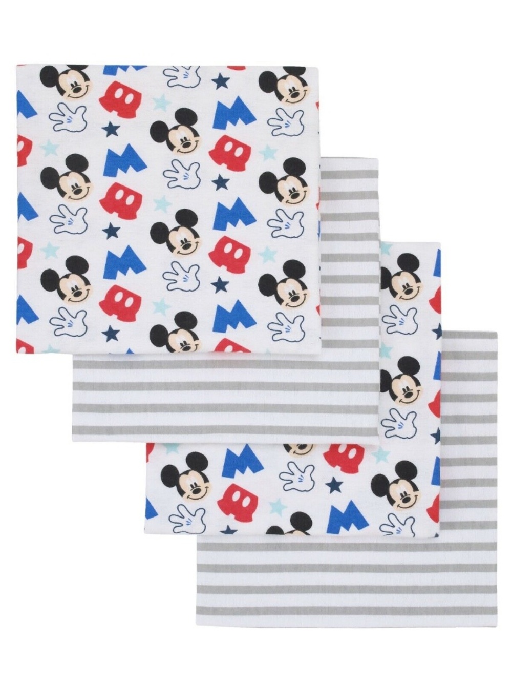 Mickey Mouse Receiving Blankets 4pk